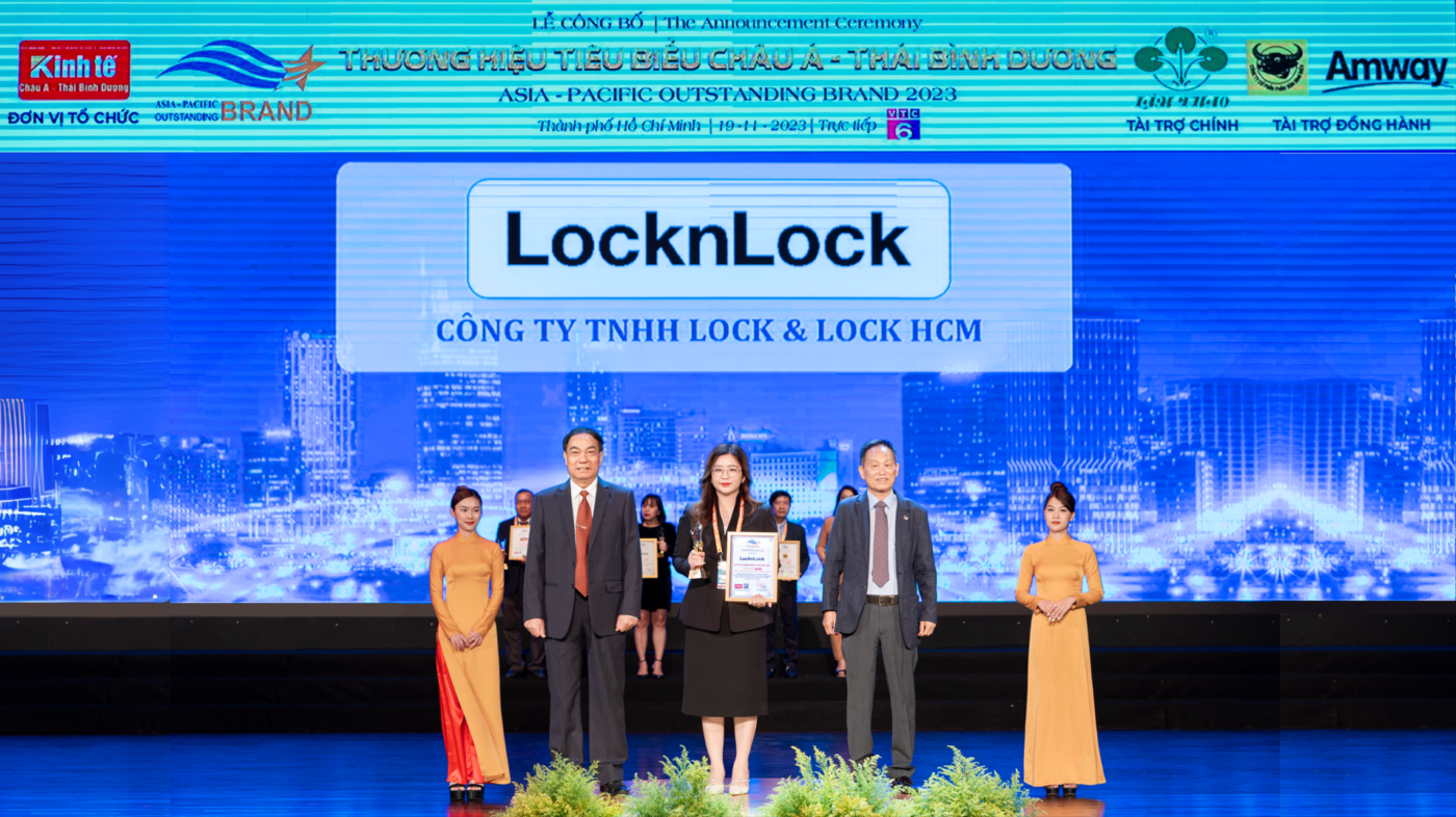 LocknLock đã xuất sắc lọt vào Top 10 tại Lễ công bố Thương hiệu Tiêu biểu Châu Á - Thái Bình Dương 2023